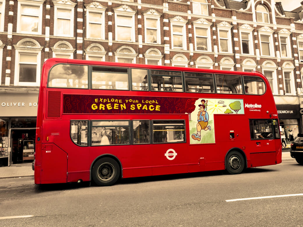 Bus campaign encouraging exploration of local green spaces