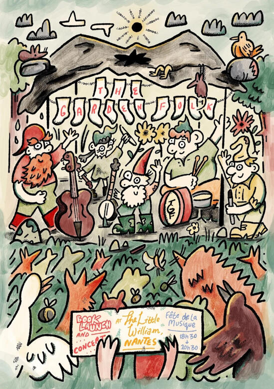 The Garden Folk book release gig poster