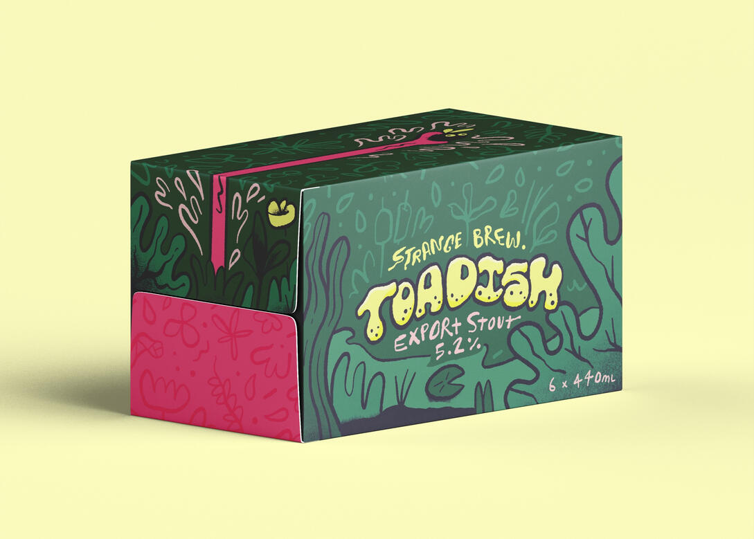 Toadish Export Stout packaging